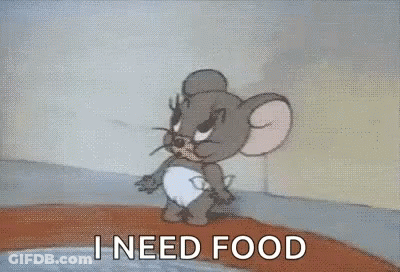 Jerry From Tom And Jerry Is Yawning And Saying I Need Food . GIF