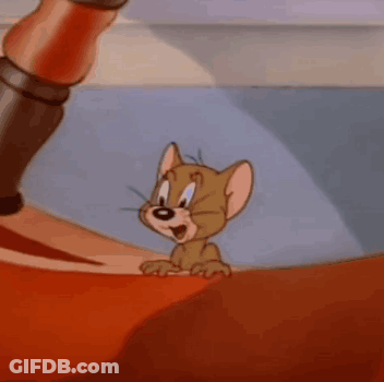 Jerry From Tom And Jerry Looking At Camera GIF