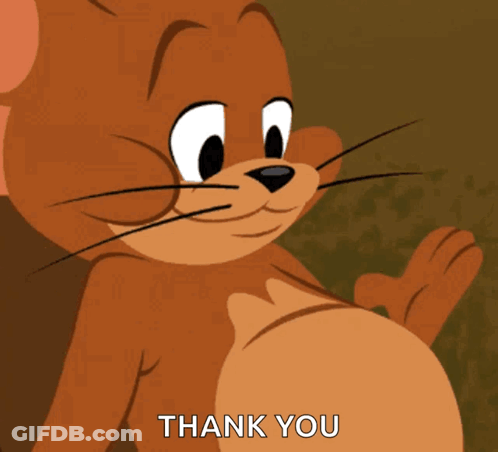 Jerry From Tom And Jerry Says Thank You GIF