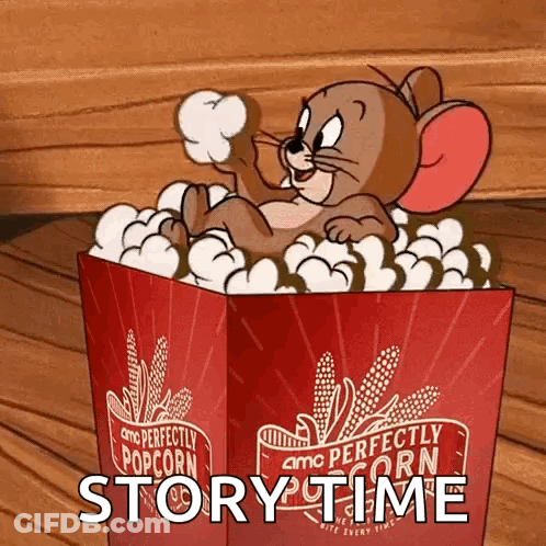 Jerry From Tom And Jerry Sitting In Popcorn Box GIF