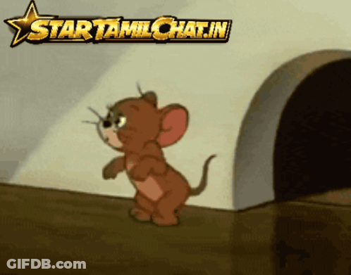 Jerry From Tom And Jerry Standing By Wall Hole GIF