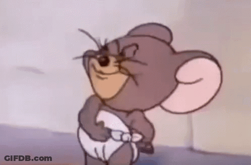 Jerry From Tom And Jerry Wearing Diaper GIF