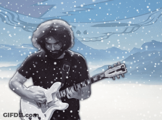 Jerry Garcia In The Snow GIF
