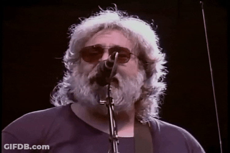 Jerry Garcia Long White Hair GIF