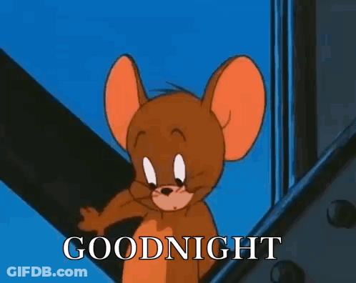 Jerry Holding Goodnight Card GIF
