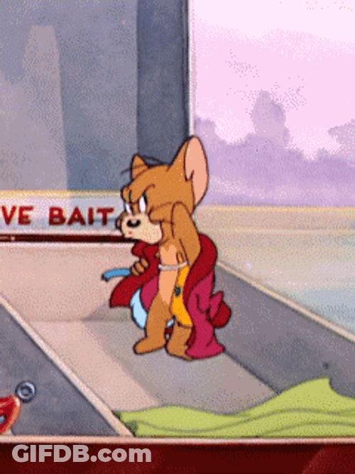 Jerry Mouse Angry Throw Clothes Down GIF