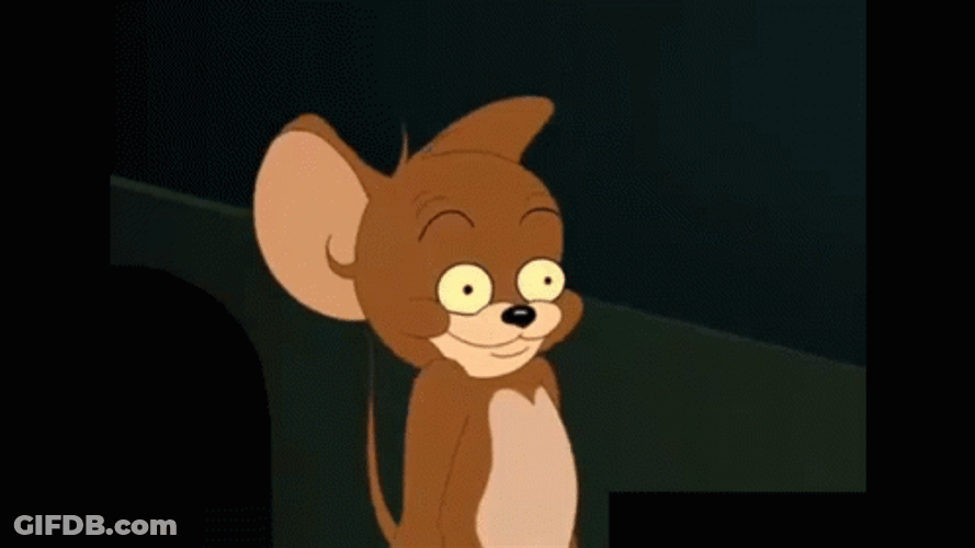 Jerry Mouse Creepy Smile GIF