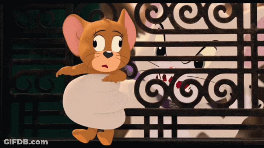 Jerry Mouse Dizzy Eyes Angry Cat Hands GIF