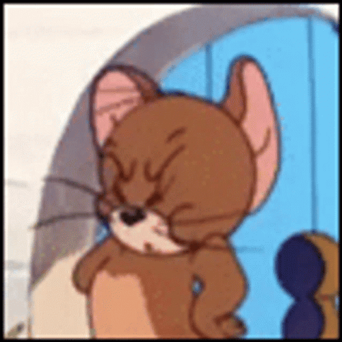 Jerry Mouse Eye Closed Shaking Head GIF