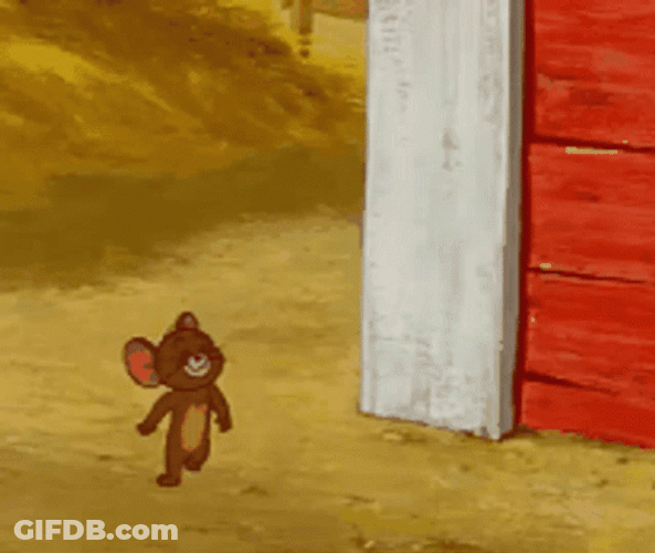 Jerry Mouse Jumping Out Of Shock GIF