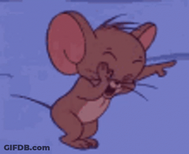 Jerry Mouse Knee Slap Laughing Loud GIF
