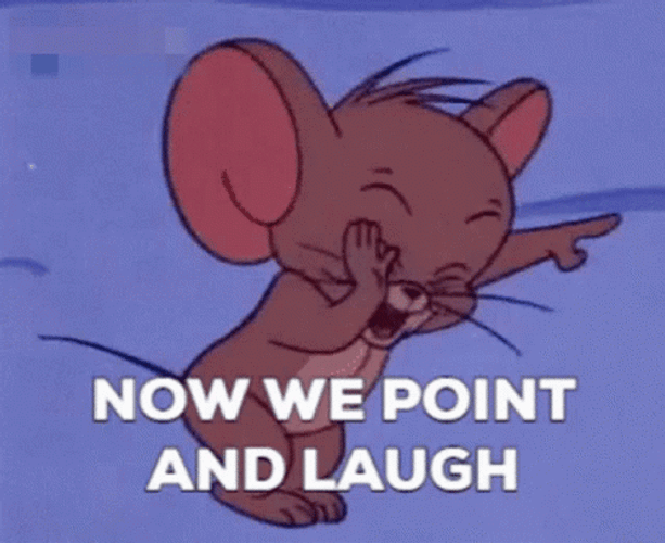 Jerry Mouse Laughing Pointing GIF