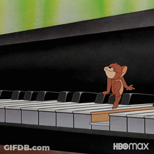 Jerry Mouse Playing Piano GIF