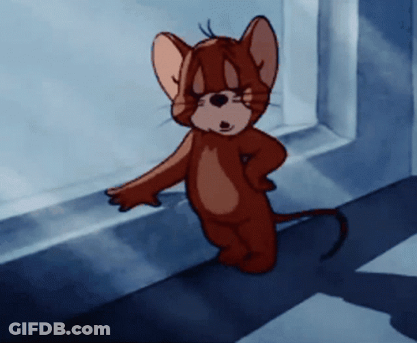 Jerry Mouse Sighing And Shaking Head GIF
