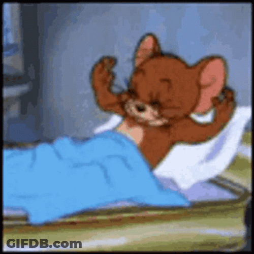 Jerry Mouse Stretching Ready To Sleep GIF