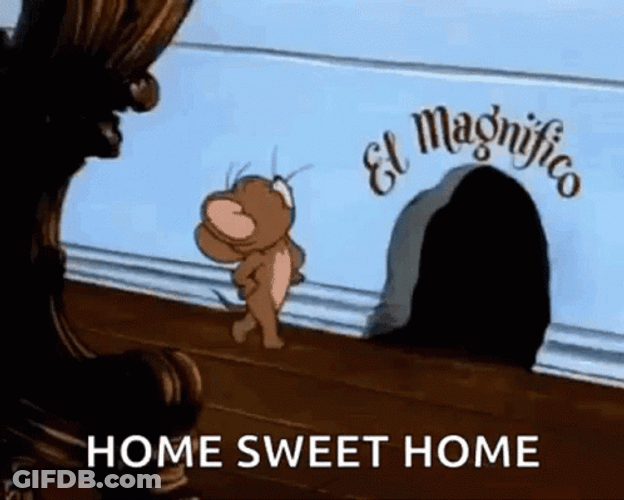 Jerry Mouse Theres No Place Like Home GIF