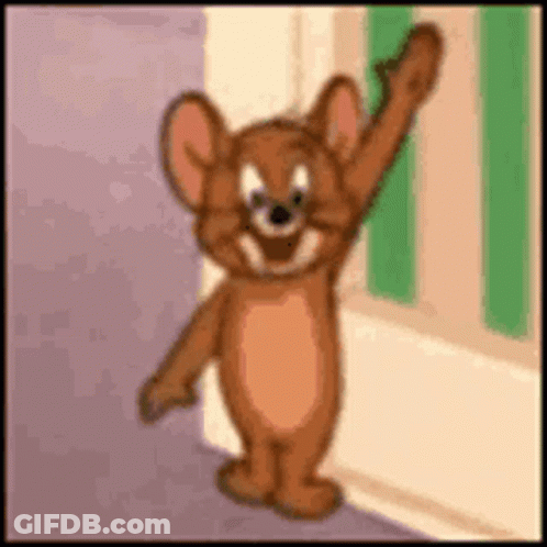 Jerry Mouse Waving GIF