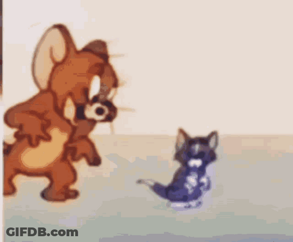 Jerry Mouse Wedgie Tail Tom Cat GIF