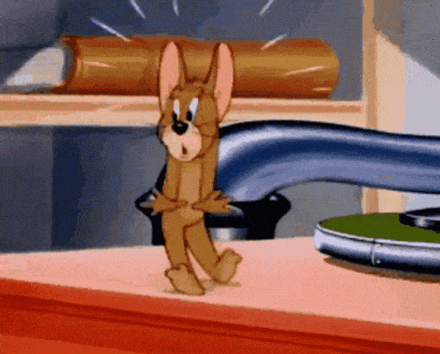 Jerry Running Away GIF