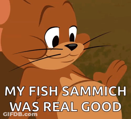 Jerry Saying Fish Sandwich Was Good GIF