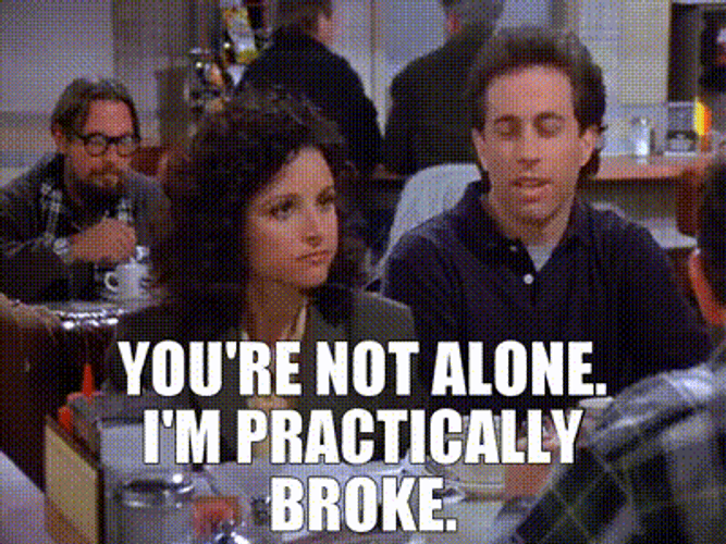 Jerry Seinfeld I'm Practically Broke Video Clip GIF