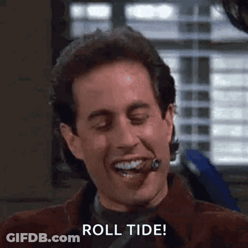 Jerry Seinfeld Roll Tide GIF