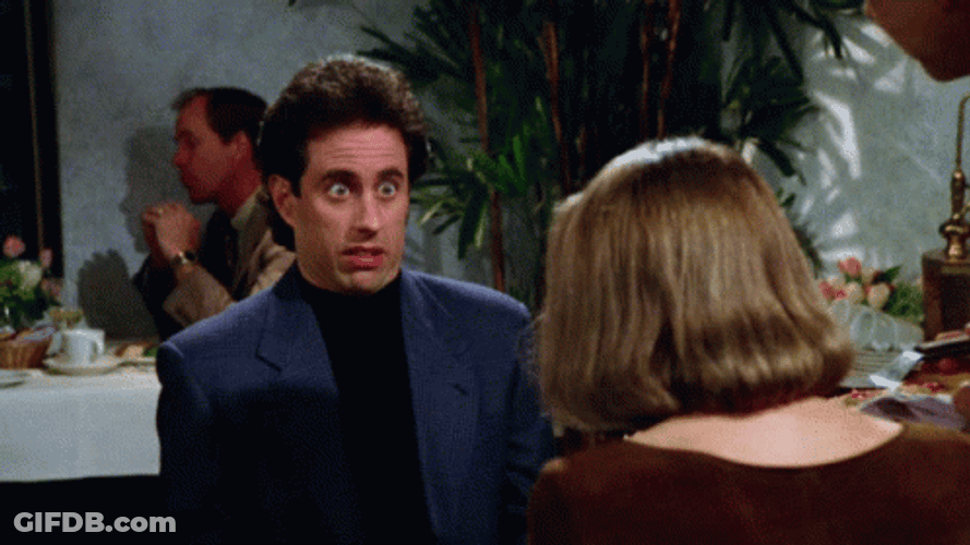 Jerry Seinfeld Vigorous Shaking Head No GIF