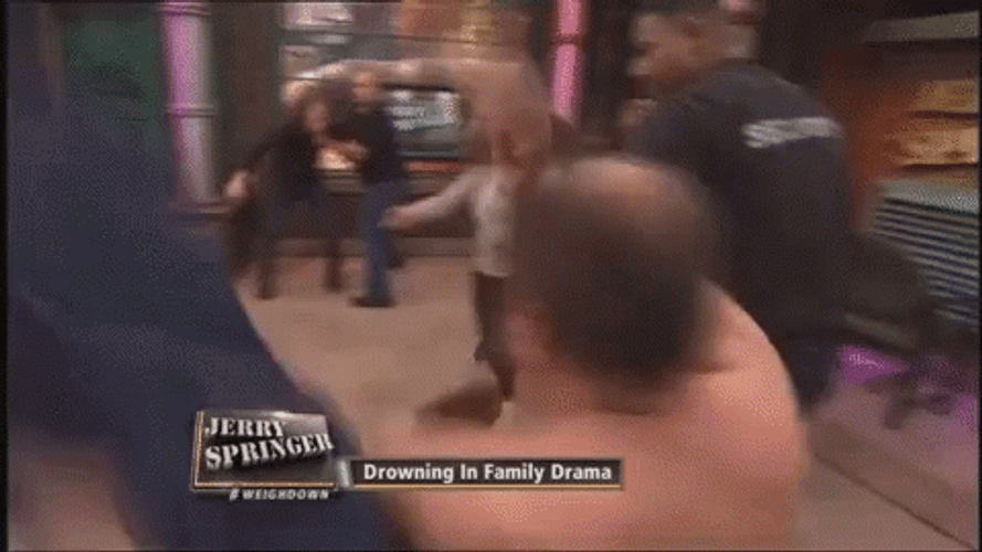 Jerry Springer Riot In The Studio GIF