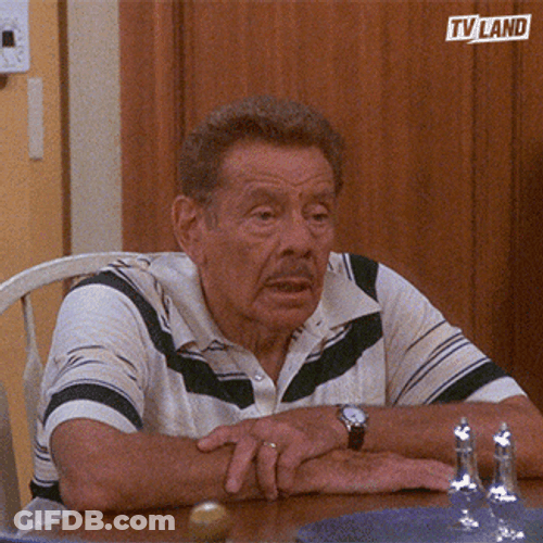 Jerry Stiller Head Down But Looking Up GIF