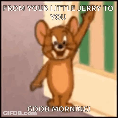Jerry Waving Saying From Your Little Jerry GIF