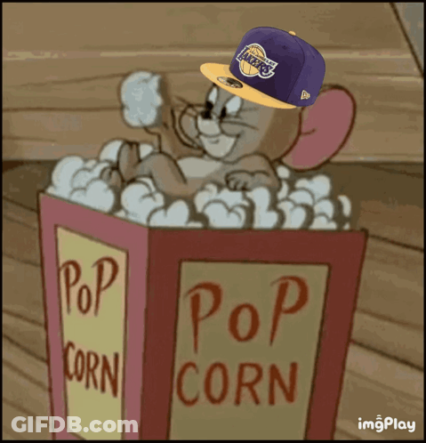 Jerry Wearing Lakers Hat GIF