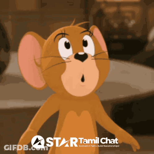 Jerry With Star Tamil Chat Logo GIF