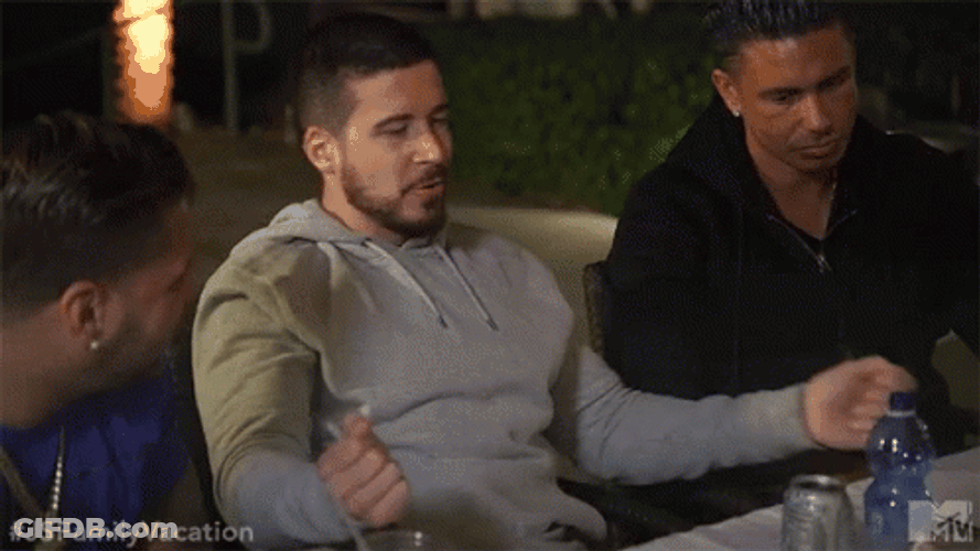 Jersey Shore Hip Shaking While Sitting GIF
