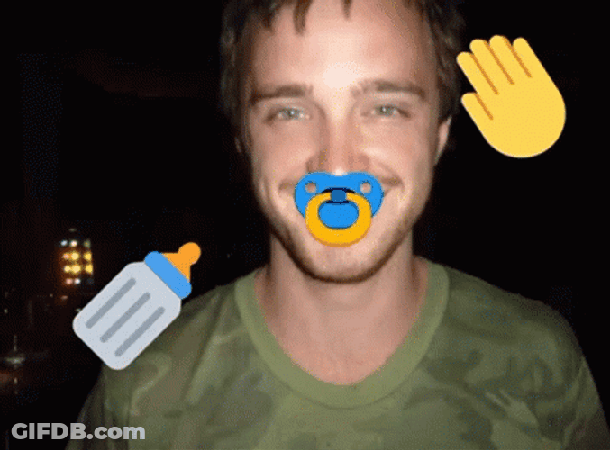 Jesse Pinkman Feeding Like A Baby GIF