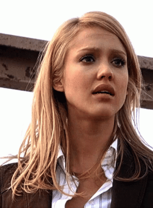 Jessica Alba Nervous Shocking Face GIF