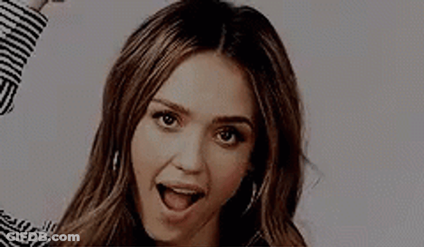 Jessica Alba Open Mouth While Dancing GIF