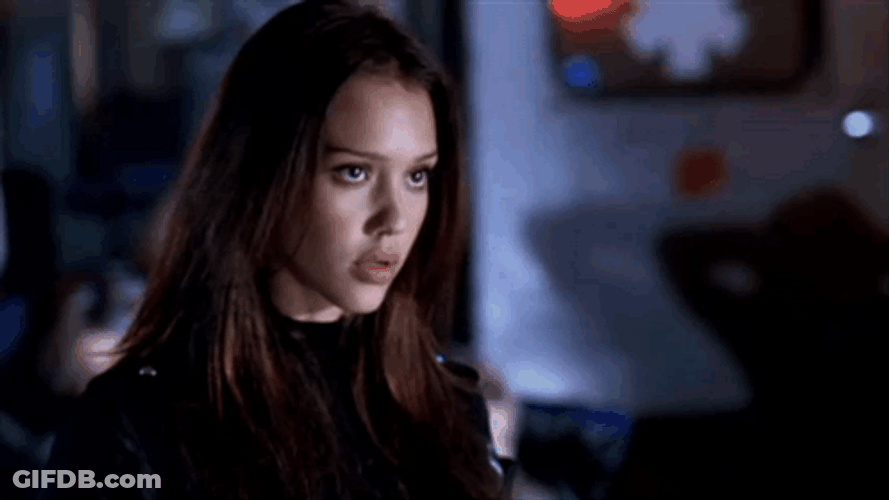 Jessica Alba Talking While Walking GIF
