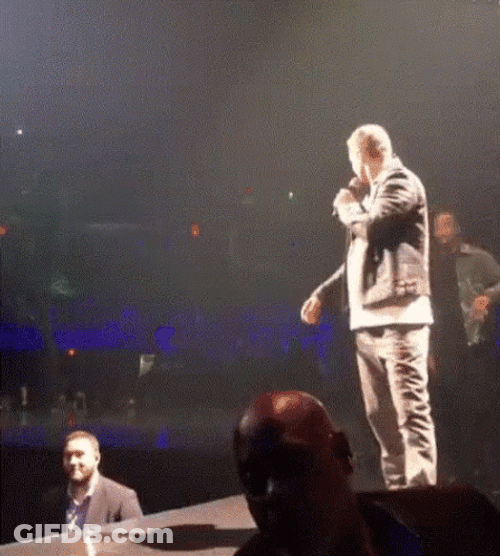 Jessica Biel At Justin Timberlake Concert GIF