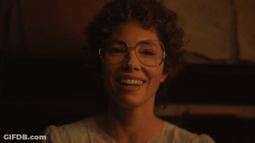 Jessica Biel Grinning From Candy Series GIF