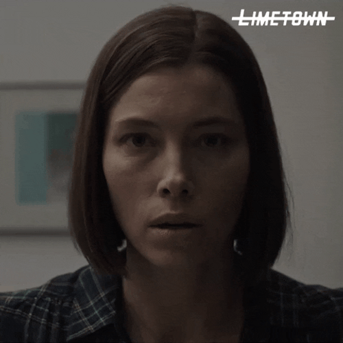 Jessica Biel Slapping Herself Limetown GIF