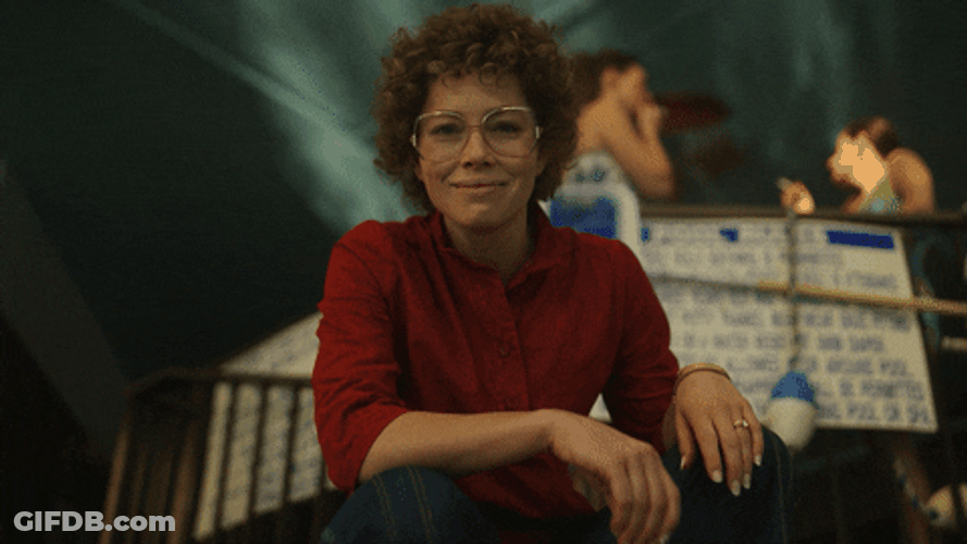 Jessica Biel Smiling And Giving A Candy GIF