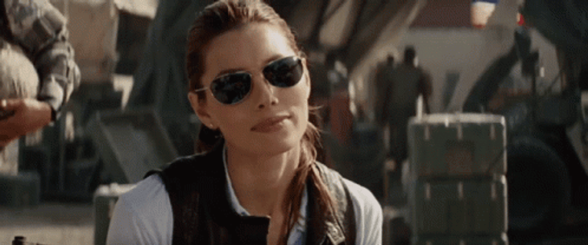 Jessica Biel Talking To Bradley Cooper Blade Trinity GIF