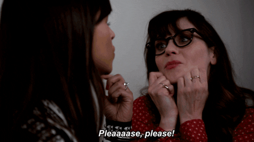 Jessica Day Please Please GIF