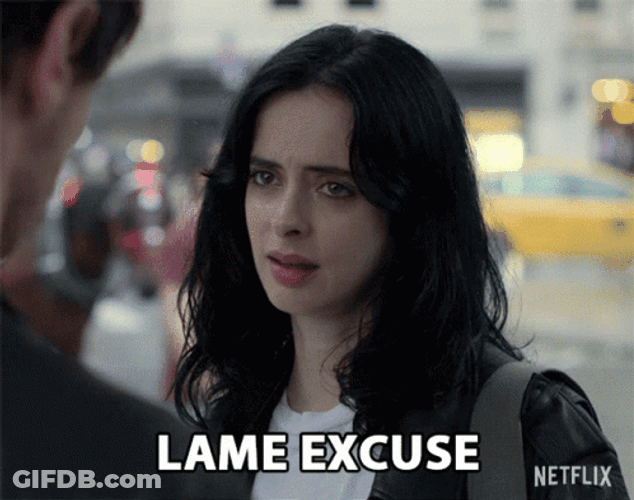 Jessica Jones Oh Lame Excuses GIF
