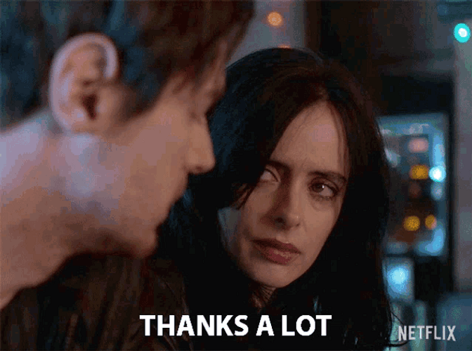 Jessica Jones Thanks A Lot GIF