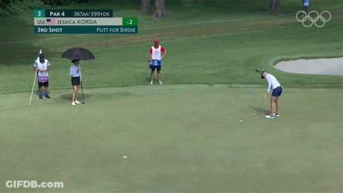 Jessica Korda Playing Golf 3Rd Shot On Green GIF