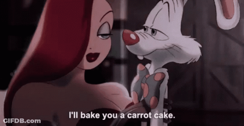Jessica Rabbit Baking Carrot Cake GIF