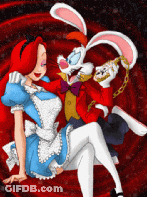 Jessica Rabbit Cuddling Roger Rabbit GIF