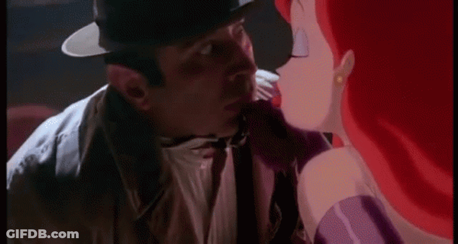 Jessica Rabbit Kissing Eddie Valiant GIF