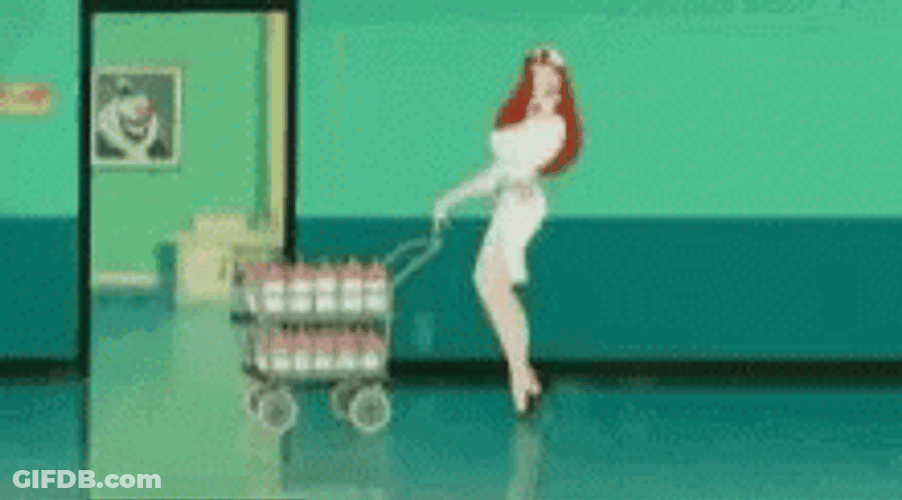 Jessica Rabbit Pushing Stoller GIF